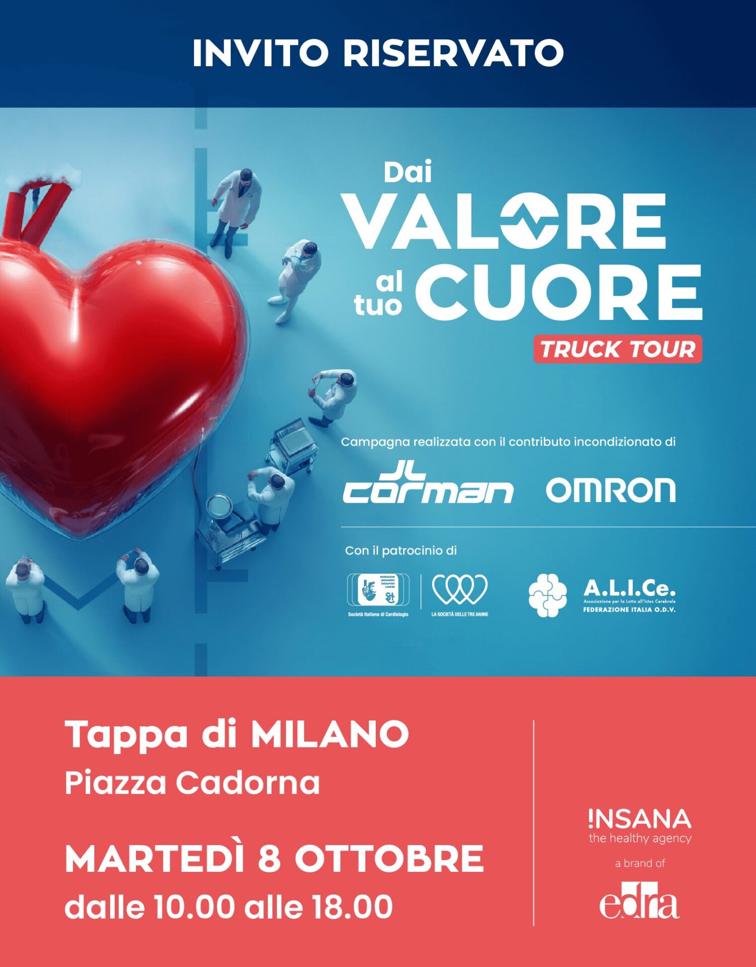 Prevenzione cardiovascolare: il truck tour "dai valore al tuo cuore" nelle città italiane