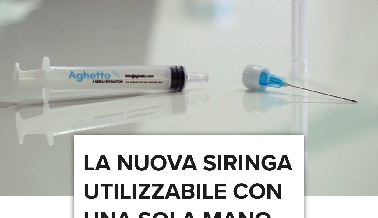 Aghetto, la nuova siringa utilizzabile con una sola mano, presentata a Milano