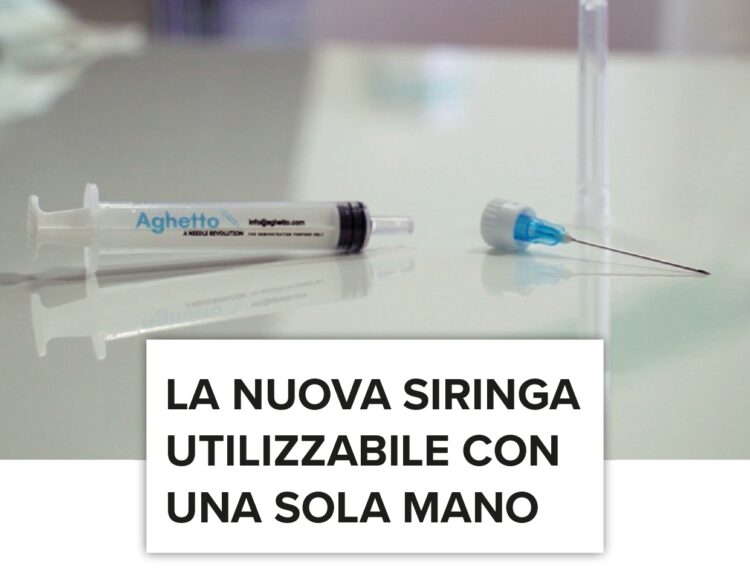 Aghetto, la nuova siringa utilizzabile con una sola mano, presentata a Milano