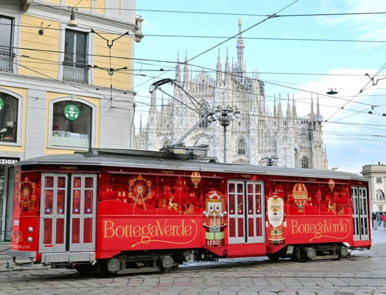 Bottega Verde: il tram di Natale per bellezza e regali a Milano