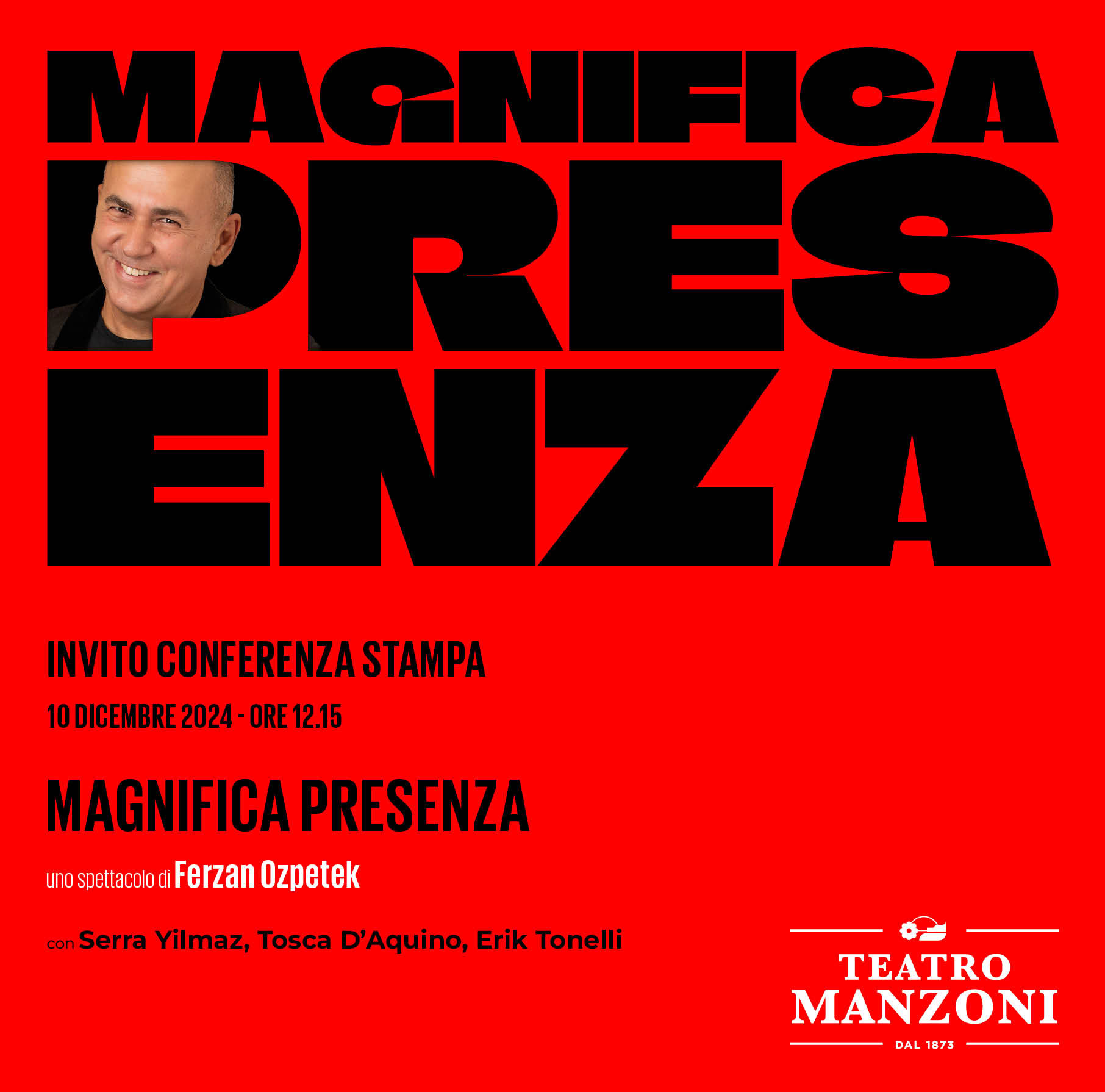 Teatro Manzoni: dal 10 al 22 dicembre va in scena MAGNIFICA PRESENZA